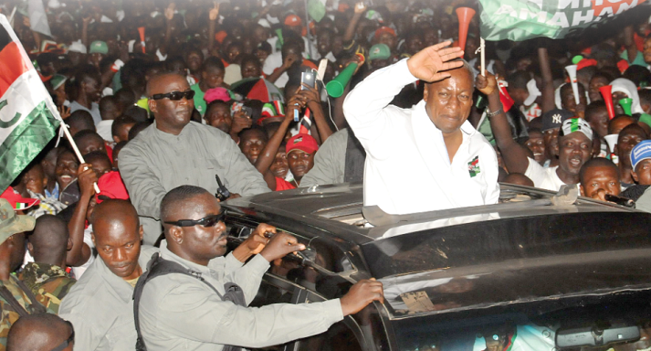 President Mahama travelled the length and breadth of the country to canvass for votes